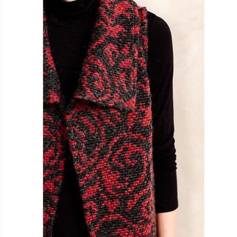 NWOT ANTHROPOLOGIE Dolan west coast Lightcatcher mohair wool drape vest XS new